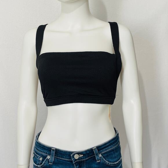 Calia Square Neck Bikini Swimsuit Top Womens XL Black UPF 50 Removable Pads - Picture 3 of 9